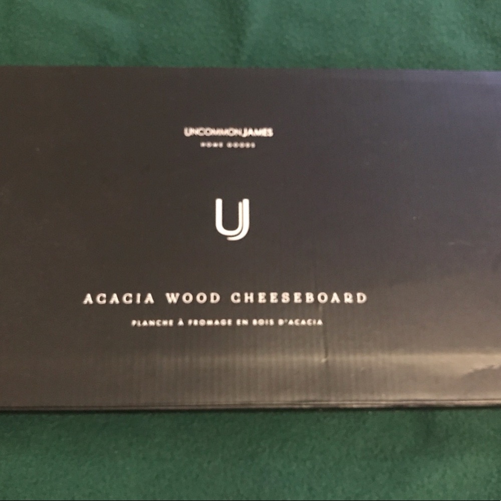 New In Box! Uncommon James Acacia Solid Wood Cheese & Charcuterie Board